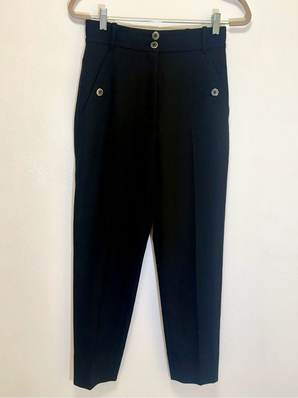 St John - Super High Rise Black Pants for Women - size 2 (custom tailored)
